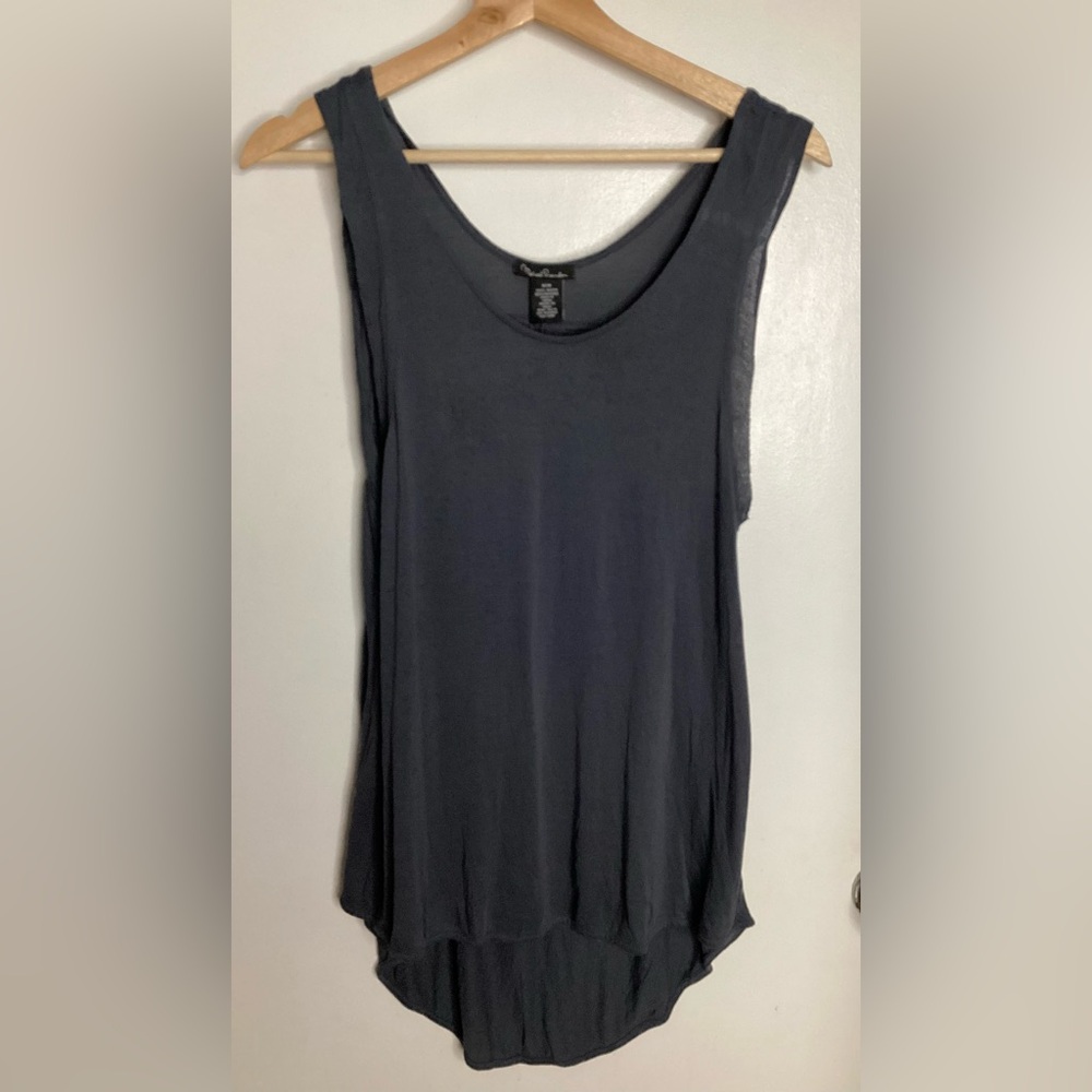 Michael Brandon Charcoal Tank Top Hi-Low EUC M